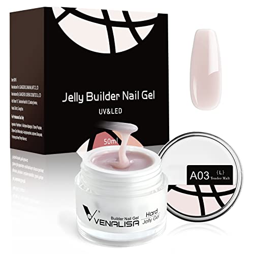 VENALISA 50ml Builder Base Gel Nail Gel Kit Nail Art Acrylic French Nails Smoke Nude Pink Natural Color Builder Nail Extend Gel…