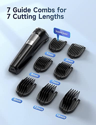 Beard Trimmer Hair Clippers Men, Nose & Ear Trimmer, 9-in-1 Body Groomer Men Kit, Cordless Rechargeable Hair Clippers with 7 Limit Combs, Stainle