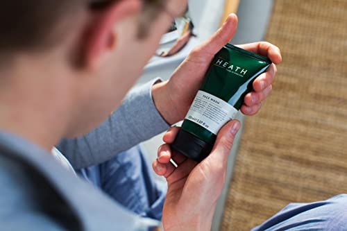 Heath Face Wash for Men - Advanced Exfoliating Cleanser for Daily Use - Black Lava and Activated Charcoal - With Vitamin C and Brazilian Papaya E