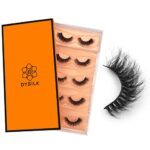 DYSILK 5 Pairs 6D Lashes Faux Mink Eyelashes Cat Eye Fluffy Natural Look False Eyelashes Long Lashes Pack Mink Lashes Soft Reusable Eye Lashes |C