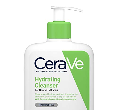 CeraVe Hydrating Cleanser for Normal to Dry Skin 236 ml with Hyaluronic Acid and 3 Essential Ceramides