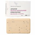 Sulphur Soap Bar with Salicylic Acid - [Made In U.K] Advanced Salicylic Acid & Sulphur Scrub Treatment Face Soap Bar | Paraben and Cruelty Free -