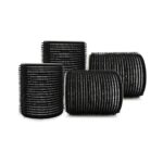 4pk Hair Rollers - Self Holding Rollers, Gripping Sticky Rollers, Self Grip Salon Hairdressing Curlers DIY Curling Tool (Black)