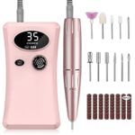 Electric Nail Files Professional,Urbuti Portable Nail Drill Machine for Acrylic and Gel Nails,35000RPM Rechargeable Electric Manicure Pedicure Se