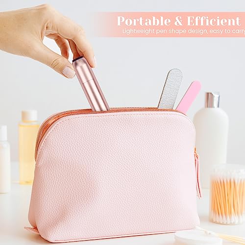 Sarmeley Electric Nail Files Professional Electric Nail Drill Set for Acrylic Gel Nails Portable Manicure Pedicure Kit with Sanding Bands, Champa