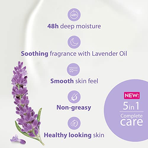 NIVEA Lavender Body Lotion (400ml), NIVEA Moisturiser for Dry Skin with Natural Origin Oils and Lavender Scent, NIVEA Body Lotion for Smoother Sk