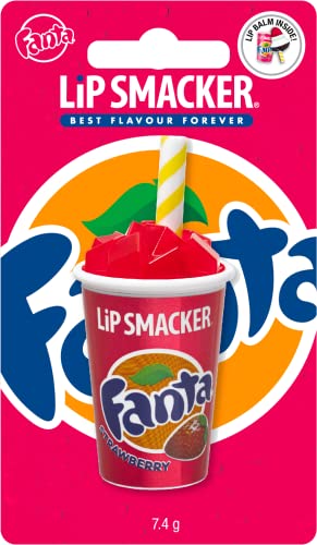 Lip Smacker - Coca-Cola Cup Collection - Strawberry Fanta Coke Cup Lip Balm for Kids - Fanta Strawberry Flavour - Sweet Gift for Your Friends - S