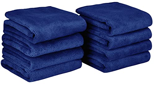 Microfibre Face Cloths Makeup Remover Cloths Face Drying cloths Wash Towels Facial Cleansing Towels Super Soft 30cm x 30cm 8 Pack white