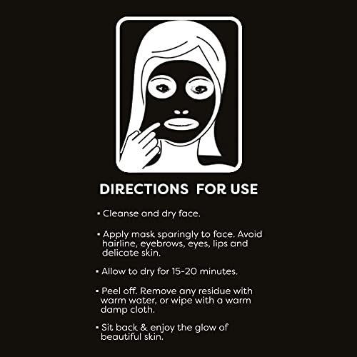 PORE Black Head Remover for Face - Peel Off Face Masks with Activated Bamboo Charcoal to Removing Blackheads & Impurities for Radiant Face - Blac