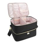 Holres Nail Polish Storage Organiser Case Holds, Detachable Nail Vanish Storage Bag with Adjustable Strap Portable Nail Lamp Storage Bag for Nail