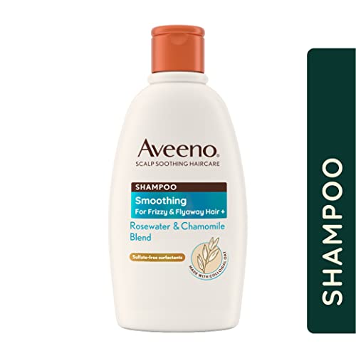 Aveeno Smoothing Rosewater and Chamomile Scalp Soothing Shampoo for Frizzy Hair 300ml