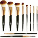 EDMIRE 10pcs Makeup Brushes including Foundation Brush, Eyeshadow and Eyebrow brushes. Essential Make up Brushes Set Gift for Women, Make up Brus