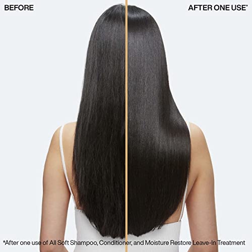 REDKEN | All Soft Hydrating Shampoo, Conditioner 300ml and Moisture Restore Leave In Treatment 150ml for Ultimate Immediate Hydration & Shine