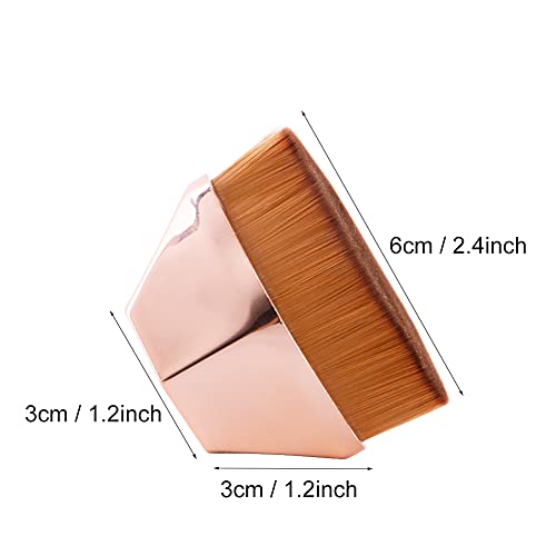 Foundation Makeup Brush Flat Top Kabuki Petal-shaped Face Blush Liquid Powder Foundation Brush for Blending Liquid, Cream or Flawless Powder Cosm