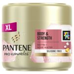 Pantene Hair Mask With Biotin, Rose Water, For Hair Volume, Helps Strengthen Hair, Visibly Thicker Hair, Silicone-Free, Won't Weigh Down Hair, 30