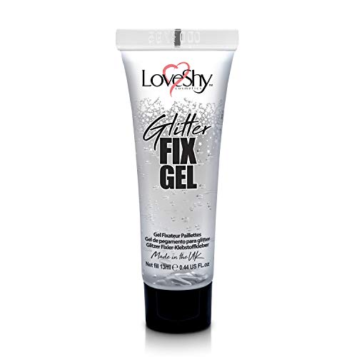 Glitter Fix Gel by LoveShy Cosmetics - Vegan Face and Body Adhesive Primer glue for glitter, eye shadow, pigment, eye dust application