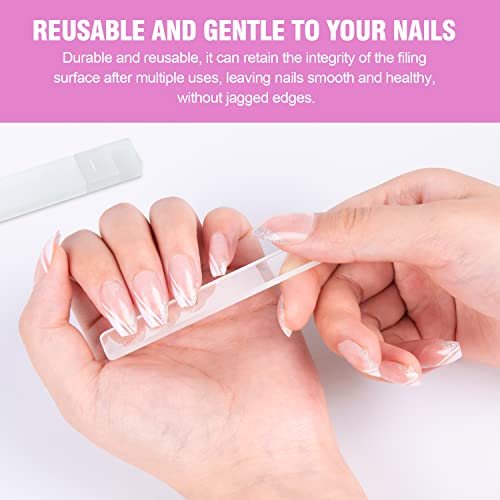 Acrylic Nail Clipper 5 in 1 Kit with Glass Nail File, Cuticle Trimmer Nipper and Cuticle Pusher Nail Gel Polish Remover, Stainless Steel Professi