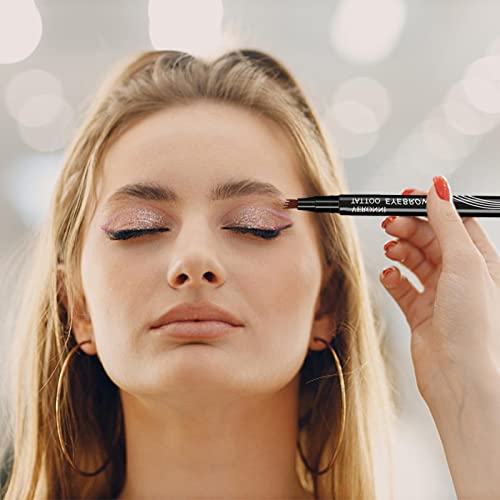 Anjoize Eyebrow Pen, Anjoize 4-Tip Microblade Brow Pen, Waterproof and Smudge-Proof Eyebrow Pen Makeup for Daily Use