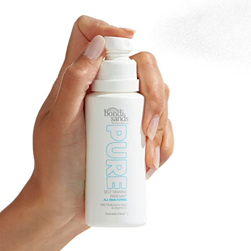 Bondi Sands PURE Self-Tanning Face Mist | Hydrating Lightweight Formula Gives a Natural Golden Glow, Enriched with Hyaluronic Acid, Vitamin C, an