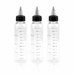 Fantasyon 3PCS Hair Oil Applicator Bottle 120ml Squeeze Oil Applicator Bottle for Hair Oil Bottle Applicator with Caps for Salon Hair Care Colori