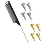 Braiding Finger Tool Hair Parting Tool For Finger, 9 Pcs Parting Ring For Braiding Hair Metal Nails For Fingers BraidingTool, Hair Parting Tool F