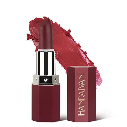 HANDAIYAN Lipstick,Nude Lipstick,Red Lipstick,Smooth,Waterproof,Highly Pigmented Lipsticks for Women Long Lasting (102#Nude Brown)
