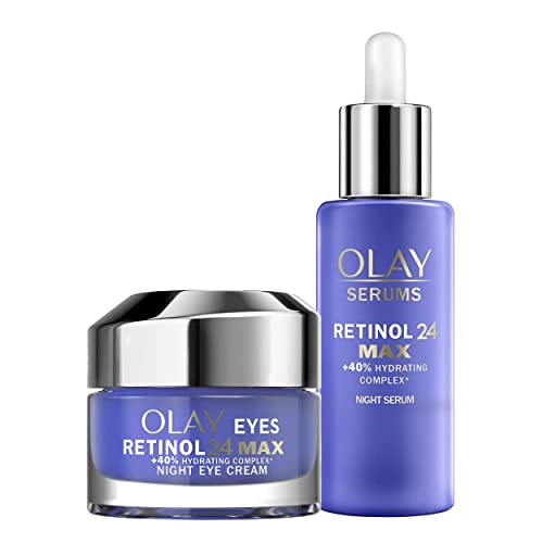 Olay Retinol 24 Night Cream + Collagen Peptide 24 Face Cream, Moisturiser Face Women Skin Care Sets & Kits, 2x 50 ml