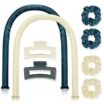 PINTAUR High Resilience Sponge Heatless Curls 2 Pack, Silk Heatless Hair Curler, Women Heatless Curling Rod Headband, Suitable for Long Hair and