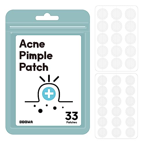 DDOWA Hydrocolloid Acne Pimple Patch - 99 Patches, Size 10mm & 12mm - Fast-Acting & Cleansing Zit, Blemish & Spot Treatment - Covers & Cleans Por