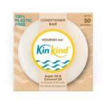 KinKind NOURISH me! Conditioner Bar with Coconut & Argan Oil. For Normal/Dry & Grey Hair. Up to 50 washes. No silicones. Vegan & Cruelty Free. 40