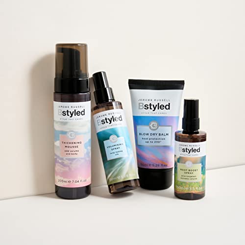 Jerome Russell BStyled Thickening Mousse - Hair Mousse for Volume & Lift, Hair Thickening Products for Women & Men with Heat Protection & Bond Bu