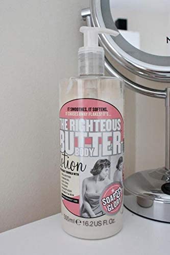 Soap and Glory The Righteous Body Butter Lotion Bundled with Clean on Me Creamy Clarifying Shower Gel 500 millilitre Hand Pumps