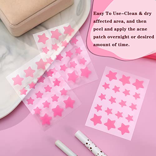 Heyu-Lotus 54 Patches Star Pimple Patches, Starface Pimple Patches Spot Patches Cute Star Shape for Face Zit Patch Acne Dots,15mm & 10mm