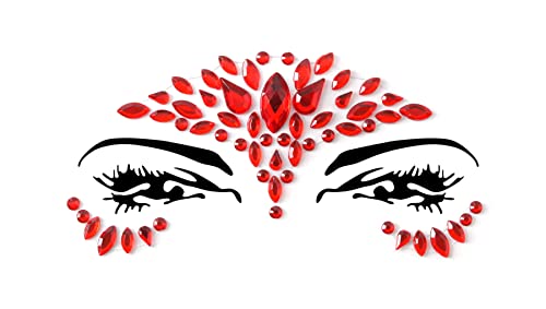 Face Gems Adhesive Glitter Jewel Tattoo Sticker Festival Gems Rave Party Body Make Up (Shine)