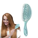 DHinkyoung Hair Detangling Brush with Bending Bristles,Unique Spiral Hairbrush,Anti Static Hair Straightening Brush,Comfortable Massage Brush for