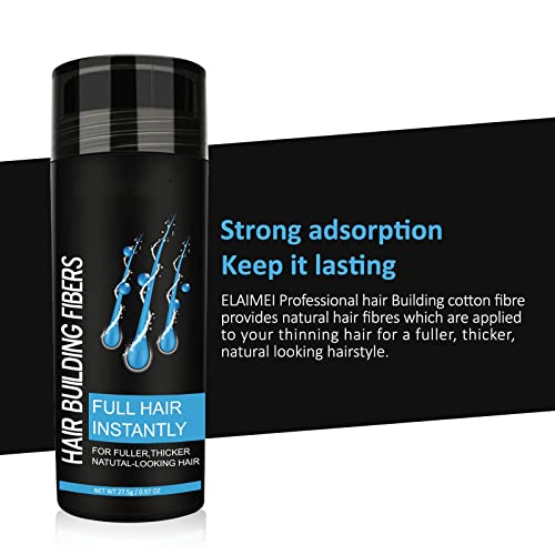 Hair Building Fibers, Professional Quality Fibre Hair Powder Spray Hair Fibres Dark Brown Hair Loss Concealer for Men and Women for Bald Spots &
