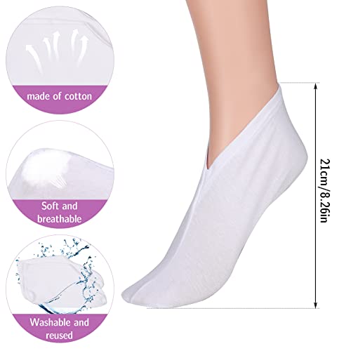 Dacitiery 5 Pairs Moisturizing Socks Overnight, Thin Foot Spa Socks Cotton Moisture Enhancing Socks Cosmetic Moisturizing Socks for Dry Cracked F