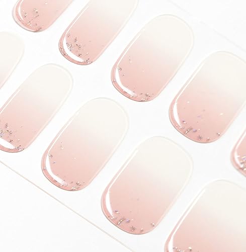 DANNI & TONI 28 Stickers Semi Cured Nail Wraps Soft Self-Adhesive Gel Nail Stickers,Salon-Quality Gel Nail Polish Strips Manicure Stickers Set (i