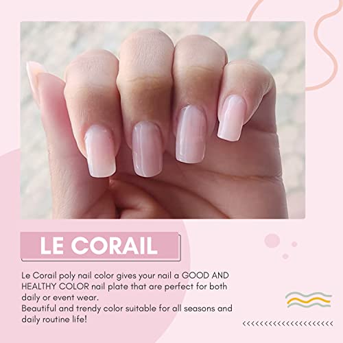 Makartt Poly Nail Gel, Nail Extension Gel 50ML, Builder Gel Nail Extension White Pink Clear Rosy for Technician Starter DIY Salon (Natural Pink)