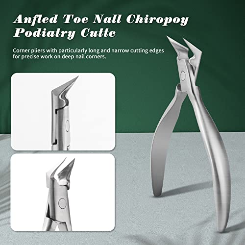 FVION Toenail Clipper Straight Blade, Professional Toe Nail Clipper for Senior, Ingrown Toenail Tool for Thick Ingrown Nails