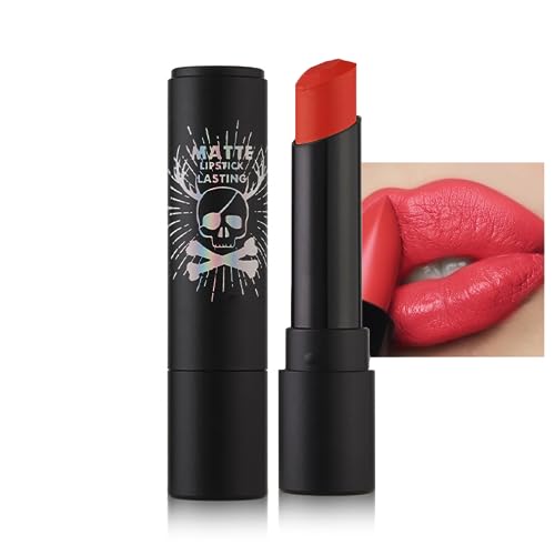 Black Lipsticks for Women Long Lasting - Matte Lipstick Highly Pigmented - Waterproof Moisturize Plumping Lip Gloss Non Stick Velvet Lipstick - U