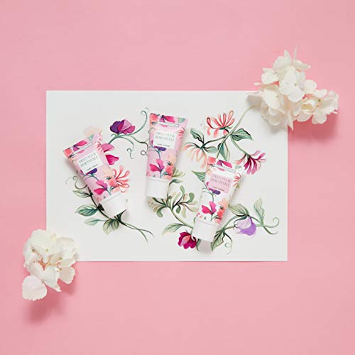 Heathcote & Ivory Sweet Pea & Honeysuckle Hand Cream Gift Set | Shea Butter & Essential Oils | Cruelty Free & Vegan Friendly | Travel Friendly Si