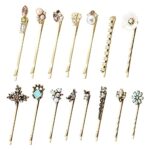 15Pcs Hair Clips for Women, Vathery Vintage Hair Grips, Classy Flower Hair Slides Pins for Fine Hair, Ladies Barrettes and Girls Headwear Styling