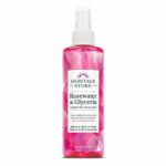 Heritage Store Rosewater with Glycerin | Alcohol Free, 100% Pure Vegan | Benefits Skin, Hair & More | Facial Toner & Moisturizer | Mist Spray | 8