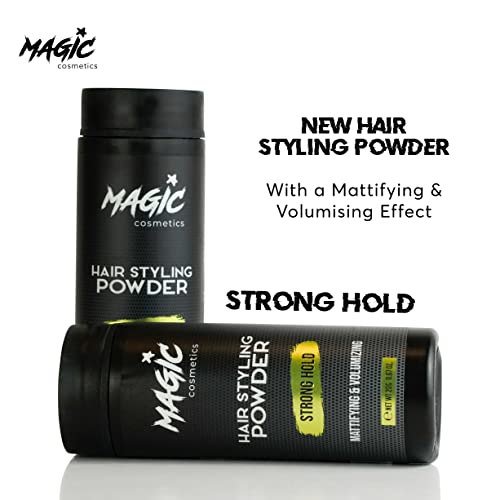 Magic Cosmetics Hair Styling Powder 20gr | Unisex Root Hair Styling Powder | Matt Look | Anti-Gravity Powder Styler & 032 Hair Beard Styling Comb