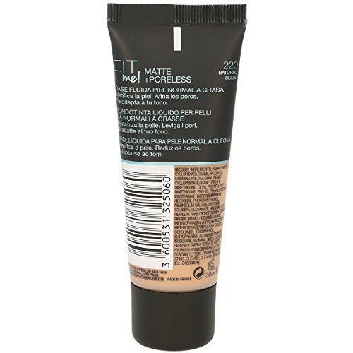 Maybelline Fit Me Foundation, Matte & Poreless, Full Coverage Blendable Normal to Oily Skin, 115 Ivory 30ml
