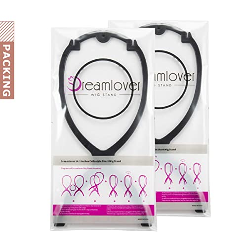 Dreamlover Wig Stand, Wig Head for Short Wigs, 2 Pack