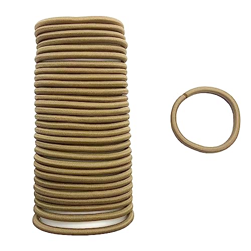 Bellure 30 Pcs 4mm Balck Hair Bands For Women, Black Hair Bobbles For Women Thick Hair, Snag-free elastic hair ties for women hairbands, Ponytail