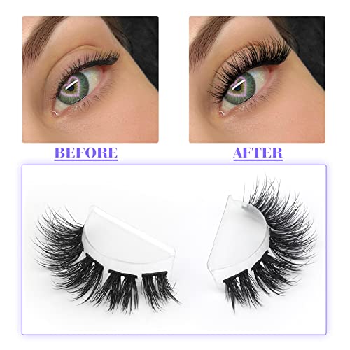 Cluster Lashes Wispy Eyelash Extensions 3D Flat DIY Flat Lash Clusters Individual Faux Mink Lashes False Eyelashes Pack by ALICE