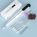 TOUCHBeauty Electric Nail Files, 12 in 1 Electric Nail Drill, 3 Adjustable Speeds, 12000 RPM, 12 Drill Bits, Professional Electric Manicure & Ped